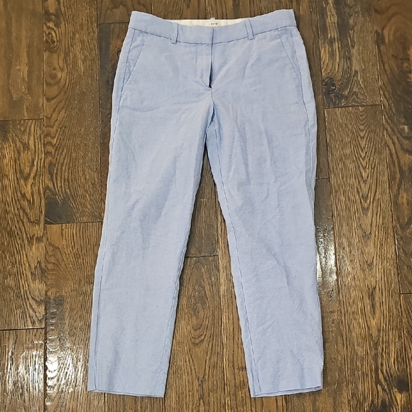 J. Crew 100% Cotton Blue Cropped Pants - Picture 4 of 7